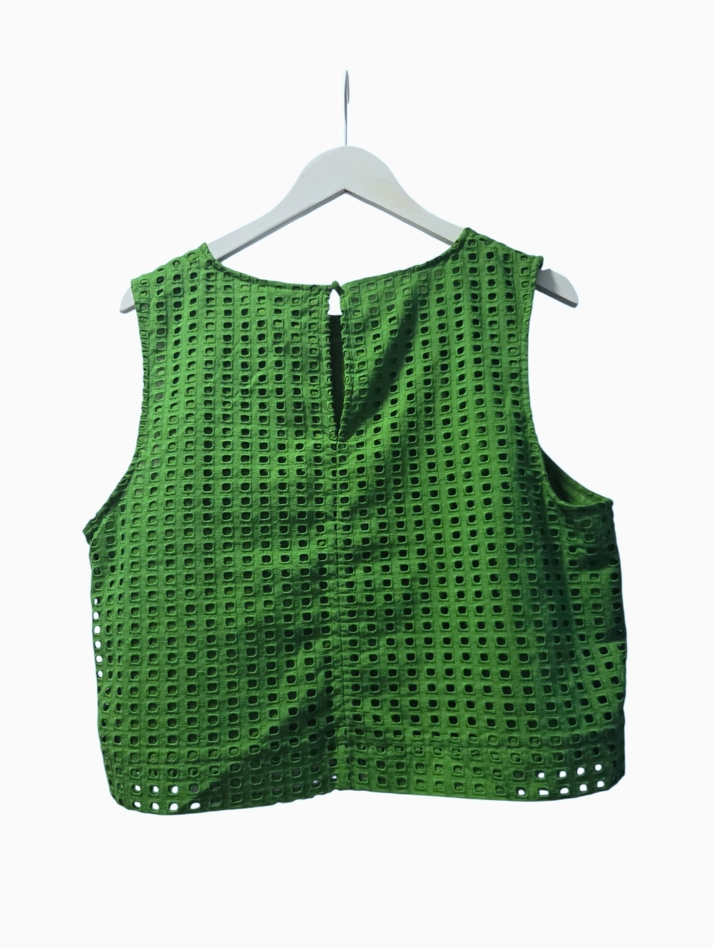 Kate Spade NY x Target Green Eyelet Sleeveless Crop Top NWT XL - Picture 3 of 5